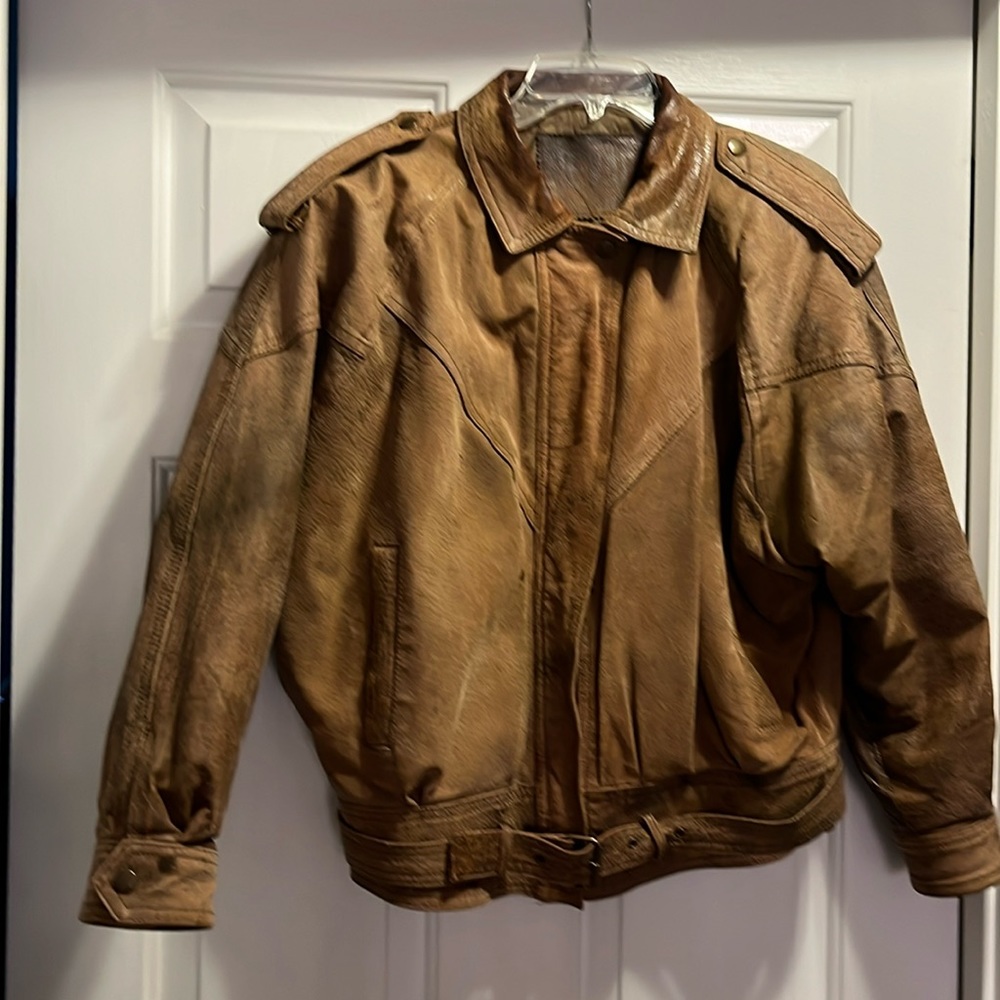 80’s retro leather jacket
